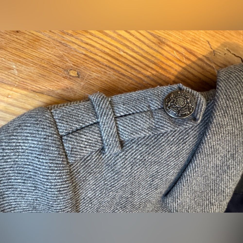 Banana Republic Military Inspired Gray Women's Tailored Wool Blend Blazer - Picture 8 of 11